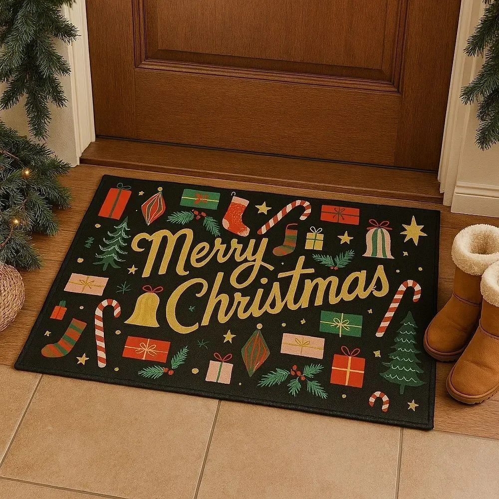 Rifle Paper Co. x L.O.L.O.F “Merry Christmas” Holiday Rug